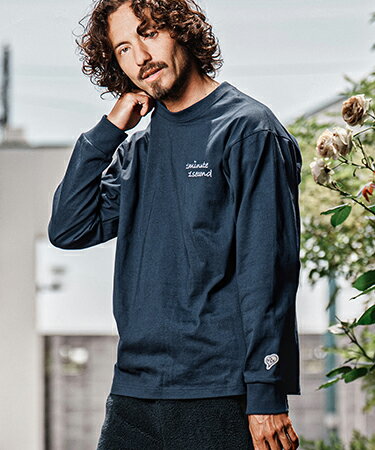 Rakuten - 【1minute 1second(ワンミニットワンセカンド)】【予約販売10月中旬〜下旬入荷】cursive embroidery U.S.A. cotton 8oz long sleeve cut sew ロングスリーブTシャツ(1M26A210)