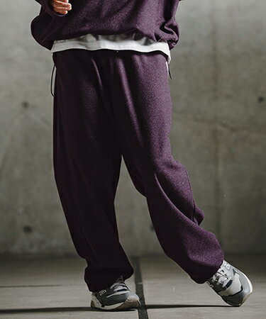 Rakuten - 【GLIMCLAP(グリムクラップ)】【予約販売8月下旬〜9月上旬入荷】Knit-Like Jersey Wide Straight Trousers ニットソーワイドストレートパンツ(211-009-gla-cg)