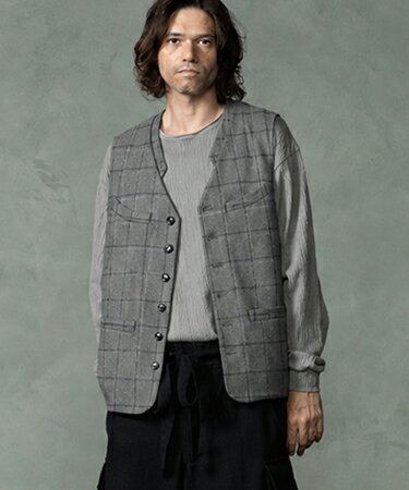FRENCH GILET windowpane ベスト(616756)