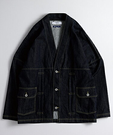 【FDMTL(ファンダメンタル)】【予約販売3月下旬〜4月上旬入荷】PLEATS DENIM CARDIGAN RINSE デニムカーディガン(FA27TP13R)