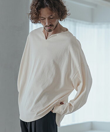 Heavyweight Open-End Jersey Key Neck T-Shirt キーネックTシャツ(MGN-263-027)