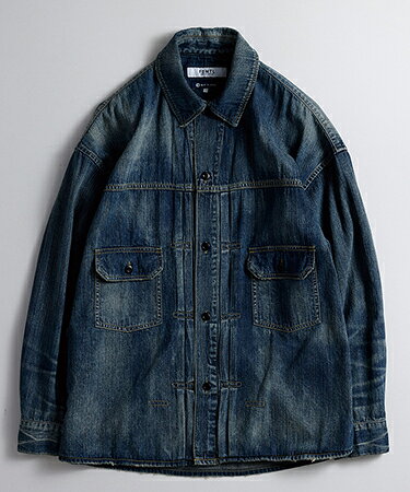 【FDMTL(ファンダメンタル)】【予約販売3月下旬〜4月上旬入荷】2ND DENIM SIDE POCKET SHIRT 3YR WASH デニムシャツ(FA27SH13U)
