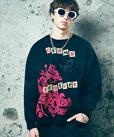 【glamb(グラム)】【予約販売11月下旬〜12月上旬入荷】Punk Graphic Pullover Knit パンクグラフィックプルオーバーニット(GB0426-KNT10)
