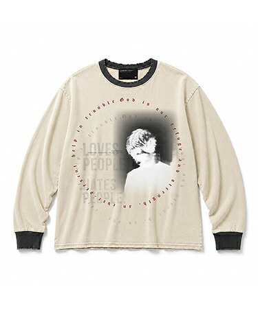 【A Good Bad Influence(ア グッド バッド インフルエンス)】【予約販売4月中旬〜下旬入荷】LOVE PEOPLE HATE PEOPLE LONG SLEEVE T-SHIRT ロングスリーブTシャツ(AGBI-27SS-LS01)