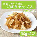 国産 ごぼう チップス　食物繊維 おやつ おつまみに 2袋セット食べきりサイズ ちょうどいい サラダのトッピングにも 低カロリー サクサク食感 健康食品