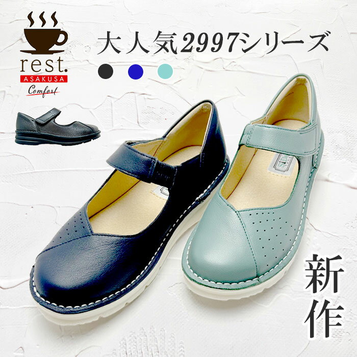 大人気シリーズに新作登場! 本革 ウォーキングシューズ4E サイドカー カジュアル 浅草玉川 クッション 幅広 レディスシューズ ソフト革 百貨店 甲ベルト アウトステッチ コンフォート 外反母趾 履きやすい おしゃれ幅広 通勤 軽量 オシャレな4E 人気シリーズ 3761 DORA