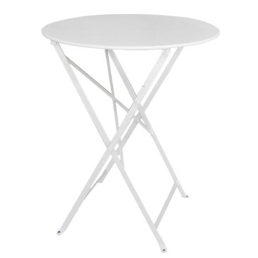 【中古】 丸 テーブル 折り畳み 600 ニチエスFERMOB Bistro Table 225411132 ホワイト 店舗用 家具 レストラン カフェ リビング ダイニング 送料無料