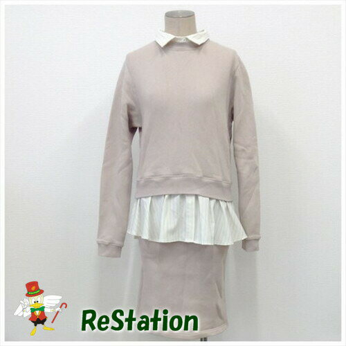 Rakuten - 【中古】フレイアイディー　レディース　ブラウスコンビウラケワンピース　ベージュ　サイズ1