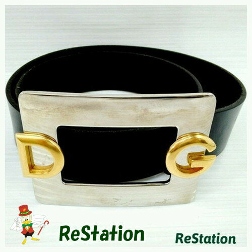 【中古】ドルチェ＆ガッパーナメンズ90cmベルトBC1142-A1642バックル大き目