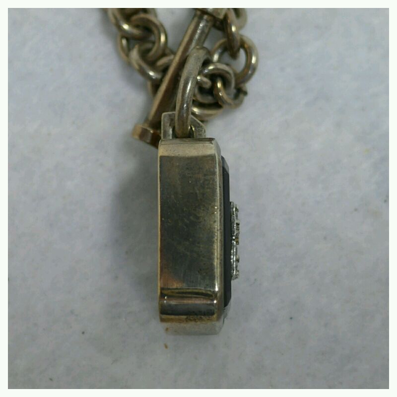 リサイクルショップリステーションの【中古】Justin Davis ジャスティンデイビス　SNJ115　トップ　オニキス×ダイヤ0.13ct シルバー925ネックレス【送料無料】｜アングル3