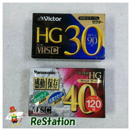 【未使用品】パナソニック ビクター パッケージ破れVHS-C ビデオテープ 40分×1、30分×1