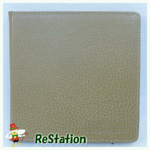 【中古】【送料無料】フェラガモ キャメル×レザー フォトフレーム 2つ折り※メール便でお送りします【代引き不可】