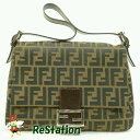 【中古】FENDI フェンディ マンマバケット ズッカ柄 セミショルダーバッグ★ビス欠落有り【送料無料】