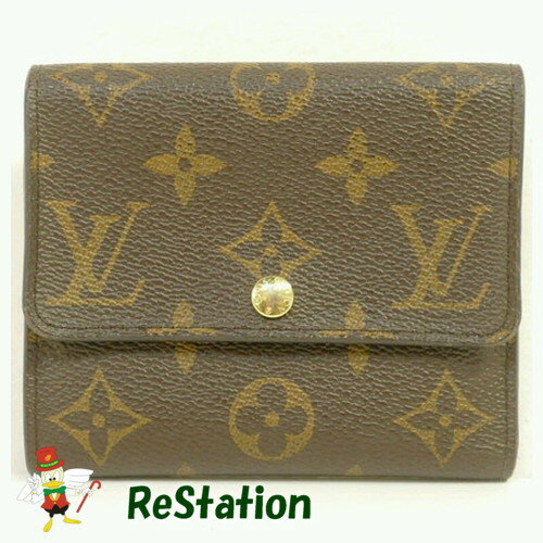 【中古】LOUIS VUITTON モノグラム ポルトフォイユ アナイス M60402 3つ折り財布★イニシャル「M.F」有り【送料無料】