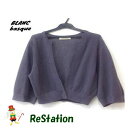【中古】【送料無料】ブランバスク BLANC basque 七分袖 カーディガン ダークグレー レディース サイズ38