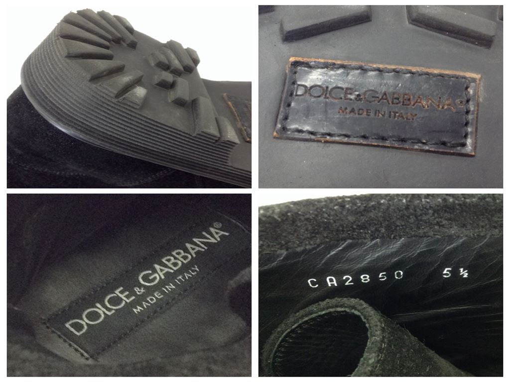 日本最大級の品揃え ドルガバ Dolce Gabbana ワークブーツ Ca2850 サイズ5 2 ブラック レザー 1