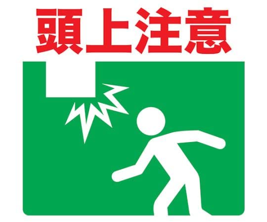 Rakuten - 【未使用品】TRUSCO(トラスコ) プリントノンスリップ300×306 頭上注意 TPNS-3032