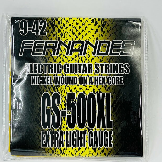 　FERNANDES GS500XL NI エレキギター弦 エクストラライトゲージ 009-042 フェルナンデス 型番 500GSXL 色 黄色 素材 ニッケルワウンド 仕様 日本 サイズ(cm) 009-042　 参考定価 550 重さ(g) 付属品 6本入り1セット 未開梱未使用品。メール便でお送りします。弊社の商品は1点物が多く在庫限りの出品です。この機会を逃さずお急ぎ、お求めくださいませ。 C　O　N　D　I　T　I　O　N 参考ランクは、 商品状態 新品 ※補足事項 ・ 弊社はリサイクルショップです。神経質な方や、綺麗な状態にこだわる方はご購入をお避け頂き、直営店・量販店にて新品のご購入をお勧めいたします。出品ランクはあくまで参考でございます。ランクを理由としたご返品はお受けいたしかねます。ご了承くださいませ。 ■お取引について 発送方法・送料 ◎商品は茶封筒にいれ「日本郵便様ゆうパケットもしくはクロネコDM便」にて発送させていただきます。 【送料】 全国一律無料（但し他の商品の同梱は出来ません）ポスト投函になります。 【配送日指定】 配達日のご指定はお受けできません。ご了承ください。 【配達時間帯希望サービス】 　　・時間指定なし 　 【同包】 ※こちらの都合で同梱する場合がございますが他の送料がかかる商品の同梱はお断りします。 【発送】 商品の発送は決済がお済みになってから、当社2営業日以内の発送とさせていただきます。 消費税について 商品金額には、消費税10%が含まれています。 お支払いについて 【決済方法】 ●代金引換できません。代引きご希望の場合は宅急便にて送料を申し受けます。 ●銀行振込（振込先は、楽天銀行とゆうちょ銀行です） ※お振込みの手数料はお客者様のご負担とさせていただきます。 ●クレジット決済 注意事項 ■下記内容に同意の上、ご入札下さいますようお願い申し上げます 　　ネット販売の性質上、パソコン環境・モニターなどの設定・仕様等で　　イメージ写真と実際の商品との色合いが若干異なる場合がございます。 ○ご購入後のキャンセルは等は、一切しておりません。 ○程度に敏感な方、神経質な方は必ず詳しい程度をお問い合わせください。 　○ご注文後、こちらからの連絡に48時間以上お返事が無い場合「お客様都合によるキャンセル」とさせて頂きます。 ○ご購入後、翌日から5営業日以内にお振込みの出来る方のみご注文下さい。 □気になる事がありましたら遠慮なくご質問下さい。 □掲載写真以外の画像もE-mailにてお送りする事が可能です。 □ご質問の返信は、取扱店舗の営業時間内に限ります。 【返品の特約】 ◇商品に欠陥がある場合を除き、返品や交換には応じておりません。 ◇商品に欠陥がある場合には送料当方負担にて、弊社が責任を持って対応させて頂きます。 ◇ご購入時についている付属品が欠品（紛失等）された場合、返品・交換はお受けできません。 ◇尚、商品の性質上、次の場合の返品・交換はお断りさせていただきます。 ・お客様の都合 ・一度ご使用になられた場合 ・イメージ違い（形状違い、大きさなど） ・連絡が無く、3日以上過ぎた場合 ◇お届けした商品がご注文の商品と異なっていた場合や事故等による損傷(不良品)が見られた場合、商品到着後48時間以内に「お電話かE-mail」にて、ご連絡をお願い致します。 【返金について】 ◇返品特約にあるお客様の都合以外の理由で返品となった場合、返金時の振込手数料は弊社にて負担いたします。 ◇銀行振込・代金引換などで、お客様が商品代金をお支払い後に「キャンセル（取消し）」をされた 場合、商品代金の返金はトラブル防止の為「ご購入者様名義への銀行振込」とさせていただきます。 ◇お振込みの際にかかる「手数料（振込手数料等）」は、お客様のご負担とさせていただきます。 ◇返金金額は、手数料を差し引いた商品代金（消費税込み）となります。 類似商品はこちらFERNANDES GS1500HB　ヘヴィー1,780円フェルナンデスFERNANDES　E6th041,980円フェルナンデスFERNANDES　013　バラ2,980円フェルナンデスFERNANDES　032ニッケ1,980円フェルナンデスFERNANDES　036　ニッ1,980円フェルナンデス FERNANDES 056バラ2,480円フェルナンデス　FERNANDES　052　バ2,480円フェルナンデス　FERNANDES　B2nd01,980円フェルナンデス　FERNANDES　E6th01,980円2024/05/18 更新