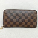 【中古】LOUIS VUITTON ダミエ N41661 ジッピーウォレット 長財布