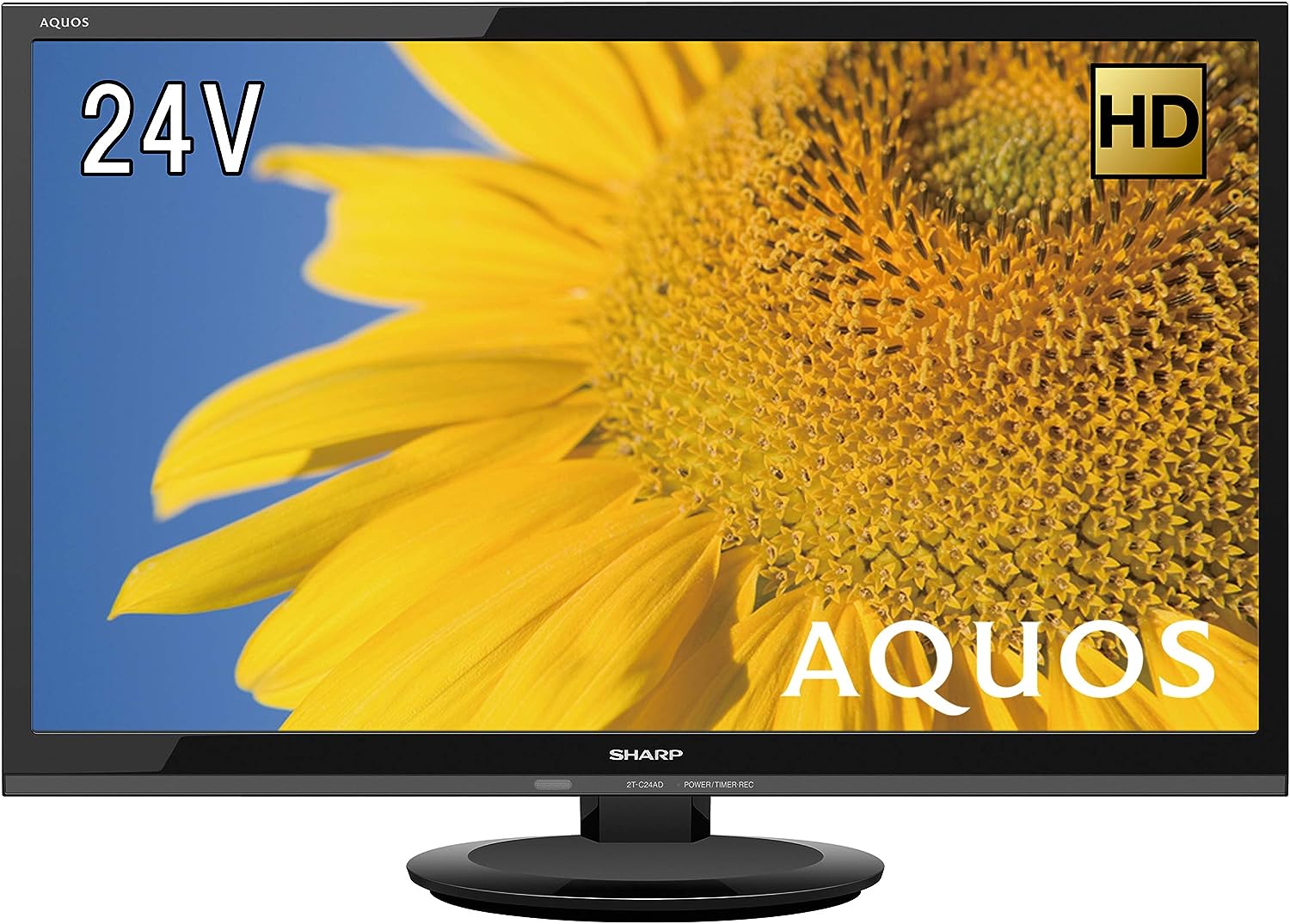 【動作確認済】【中古】本体・リモコンのみ シャープ 24V型 液晶テレビ AQUOS 2T-C24ADB ハイビジョン ブラック 2019年製