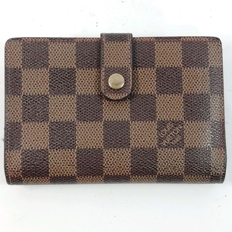 LOUIS VUITTON ダミエ モルトモネ・ビエヴェノワ N61664 がま口付き2つ折り財布