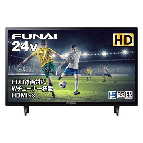 本体・リモコンのみ フナイ 24型 液晶テレビ FL-24H1040 ブラック 2021年製