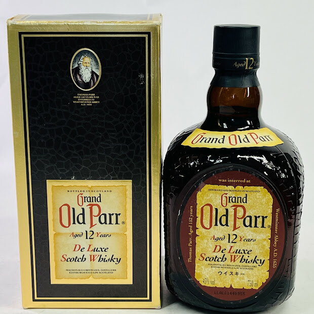 【未成年の飲酒は法律で禁じられています】グランド オールドパー 12年 デラックス 750ml 43% ブレンデッド スコッチウイスキー 洋酒 箱付き