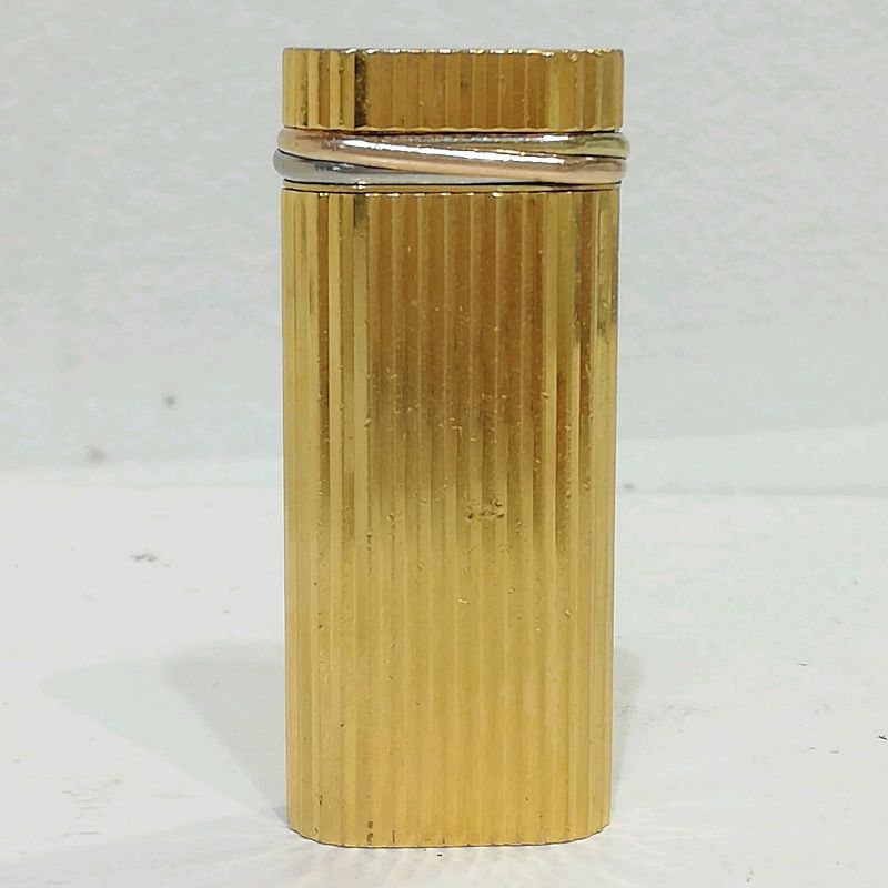 【中古】カルティエ ガスライター ゴールド