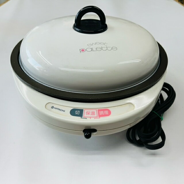 【動作確認済】【中古】昭和レトロ・置き古し 本体のみ 日立 ミニホットプレート sweet palette EH-600 ホワイト系 3