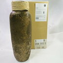 【未使用】LEONARDO (レオナルド)花瓶 陶器ベース2個セット H40cm ブラウン 041344-CN フラワーベース 2P【送料無料】