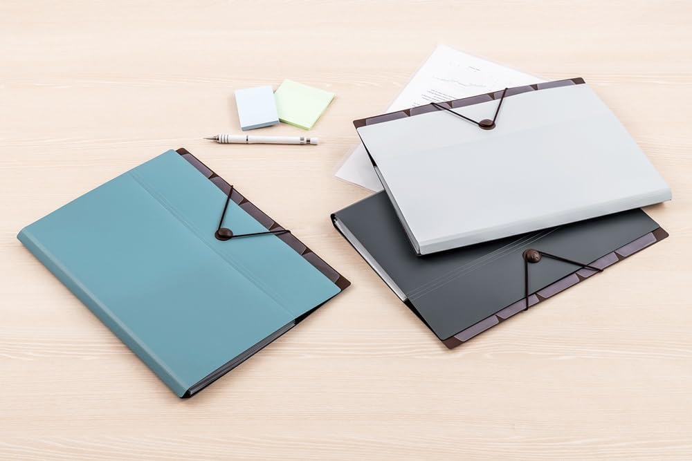 【未使用品】ナカバヤシ ファイルモ バッグインファイル A4 6ポケット ブルー DF-A411E-B