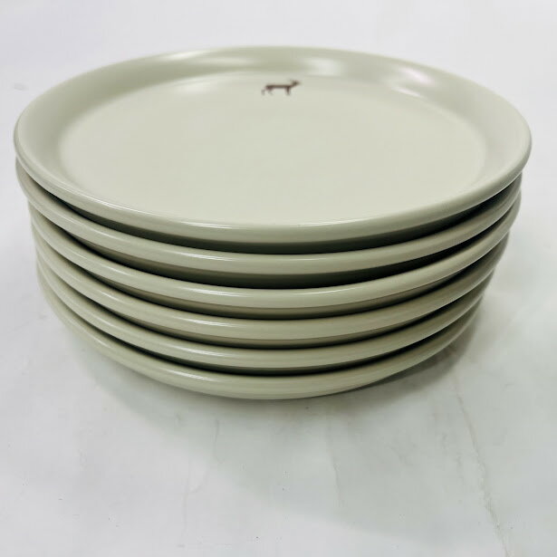 【未使用】Kela ケラ 中皿6枚セット クリーム サイズ20cm×H2.5cm フォンデュプレート Henrik 16661【送料無料】