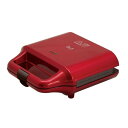 【未使用品】D&S ホットサンドメーカー DS7710 レッド系