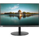 【動作確認済】【中古】本体のみ Lenovo ThinkVision 23.8型 ワイド フルHD 液晶モニター T24i-10 ブラック系 2019年製