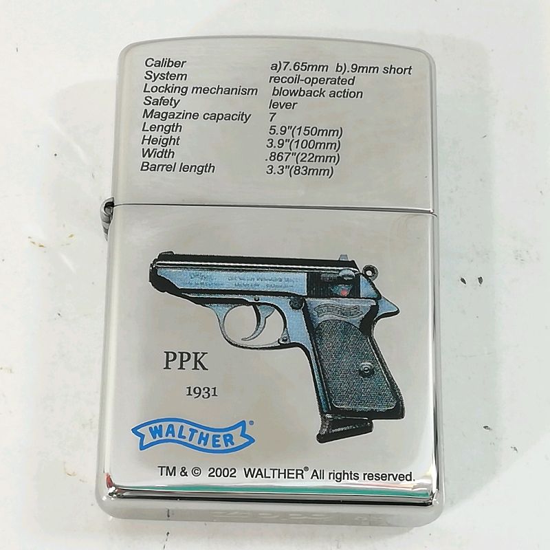 【未使用品】【送料無料】ZIPPO WALTHER ワルサー PPK 1931 オイルライター※メール便でお送りします【代引き不可】