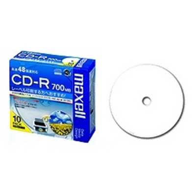 ��̤�����ʡۥѥå������ˤ� �ޥ����� �ǡ����� CD-R 700MB 48��®�б� ���󥯥����åȥץ���б��ۥ磻��(�磻�ɰ���) 10�� 5mm�������� CDR700S.WP.S1P10S