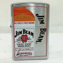 【未使用品】【送料無料】ZIPPO JIM BEAM ジムビーム シルバー オイルライター※メール便でお送りします【代引き不可】