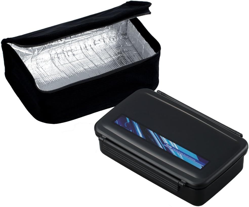 【未使用品】OSK プライドタイト1段ランチボックス 保冷バッグ付 BL-11HI ブラック系