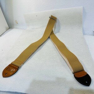 【中古】hunp 5cm幅 帆布 ギターストラップ ベージュ帆布 ストラップ 圓山商店製作 ※置き古しの新品です。白い部分にシミがある場合があります