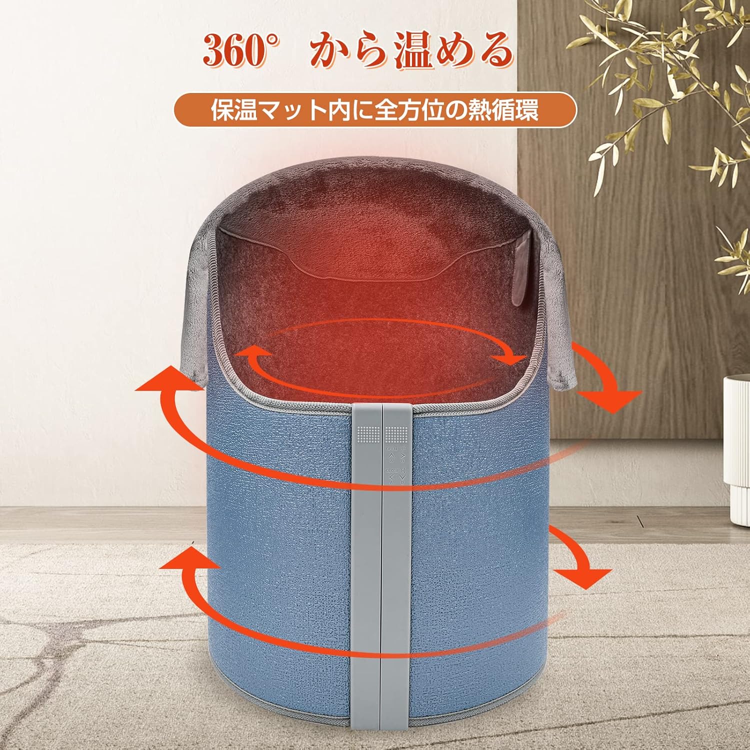 【動作確認済】【中古】箱・リモコン欠品 HAGOOGI 折りたたみ足元ヒーター FPH-G25