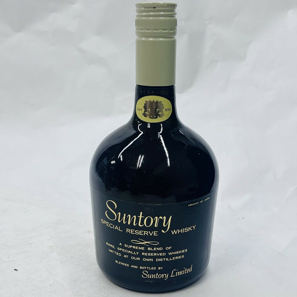 【未成年の飲酒は法律で禁じられています】[古酒] サントリー リザーブ 黒帯ネックラベル 特級表示 43..