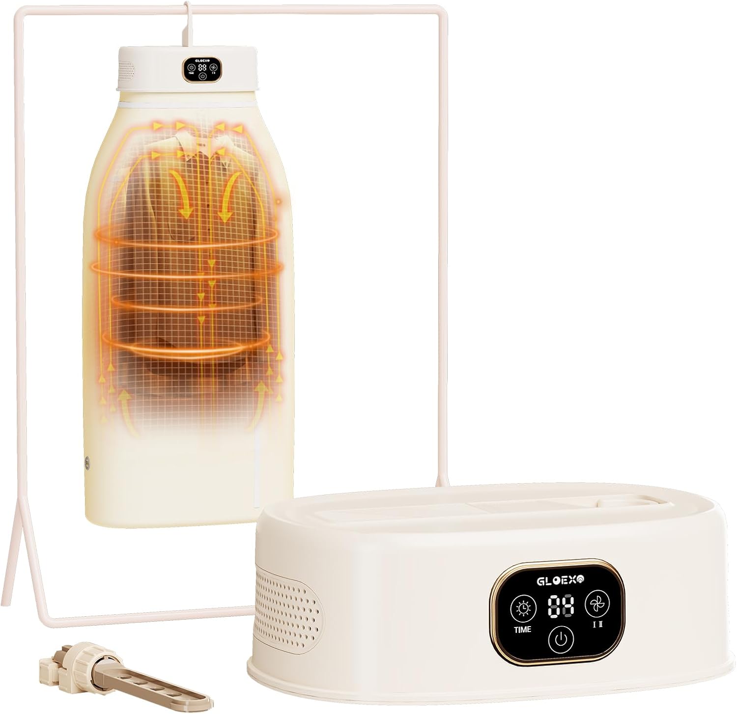 【中古】GloExo ポータブル衣類乾燥機 CQ-V6 ベージュ系