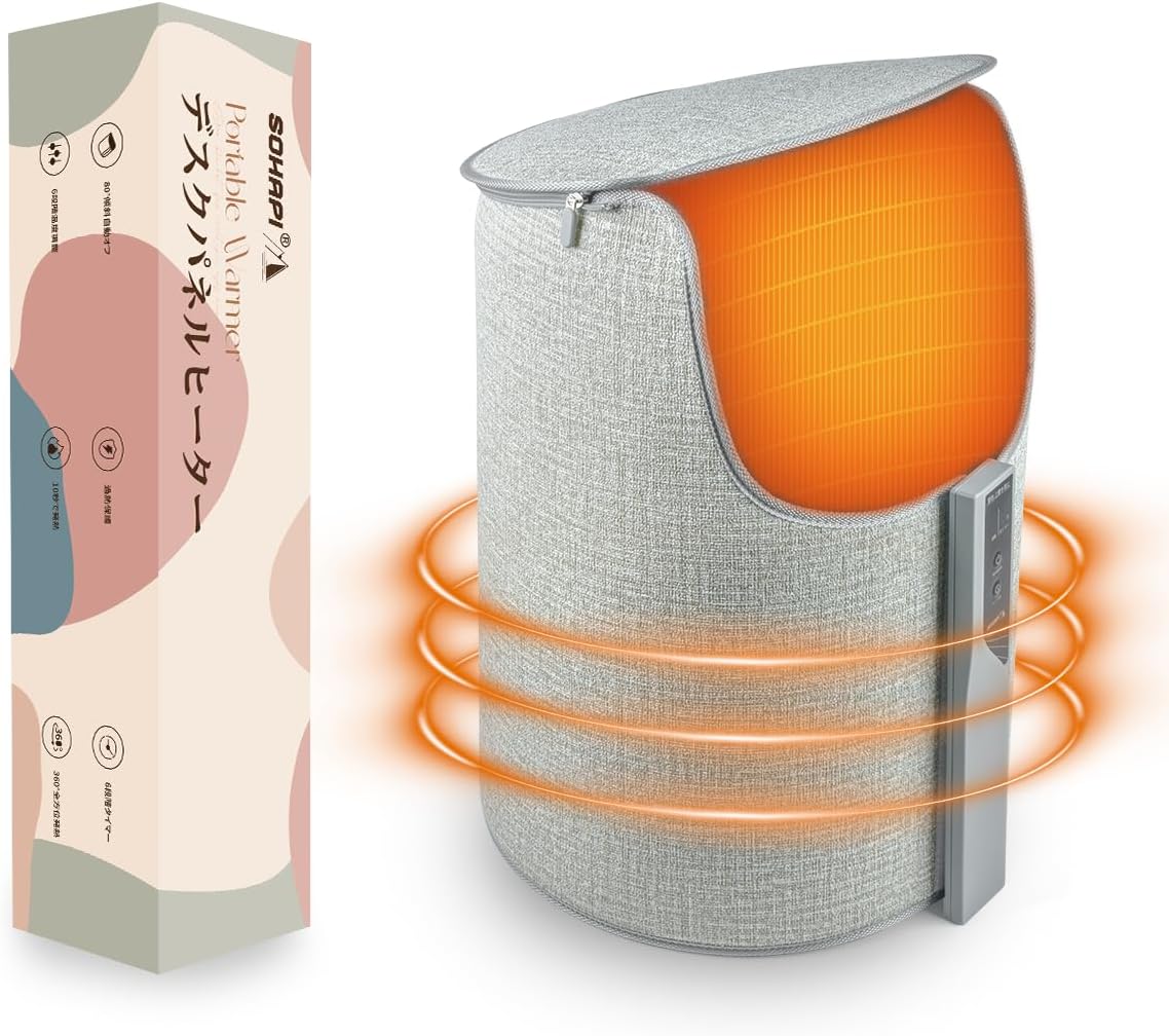 【動作確認済】【中古】SOHAPI デスクヒーター 遠赤外線 6段階温度調節 NJ4R-200H グレー系