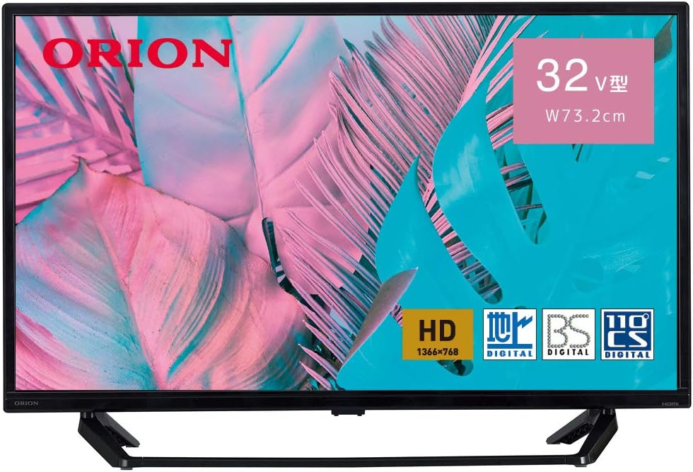 【動作確認済】【中古】本体・リモコンのみ オリオン 32型 液晶テレビ OL32WD200 ブラック 2021年製