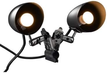 【未使用品】ヤザワコーポレーション 防雨型 クリップライト 2灯タイプ E17口金 電球付属 CWW40W02GM