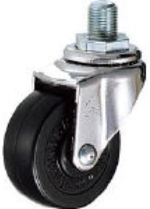 【未使用】ハンマーキャスター　A型　ねじ式　自在　ゴム車50mm　UNF1／2×L14 420A-10R50BAR01