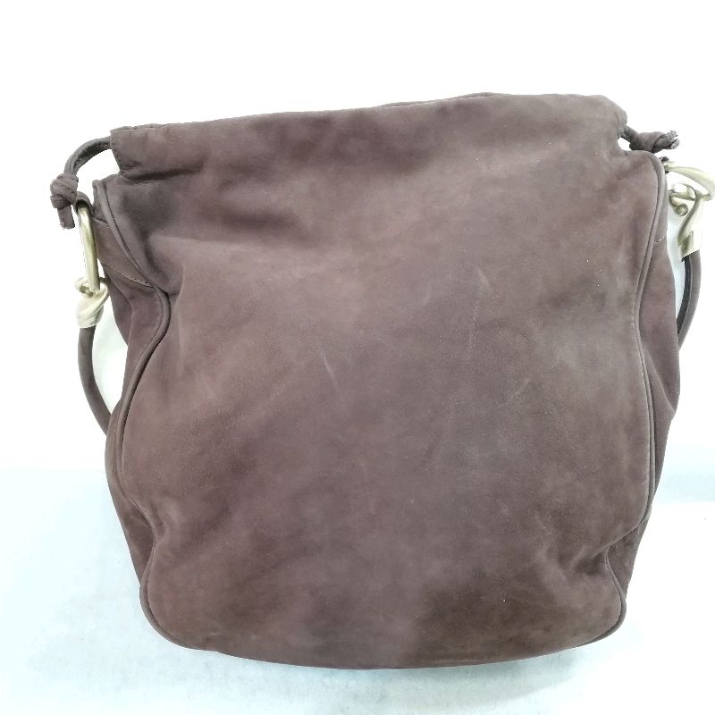 乐天商城 - 【中古】デヴェッキ ブラウン×スエード セミショルダーバッグ
