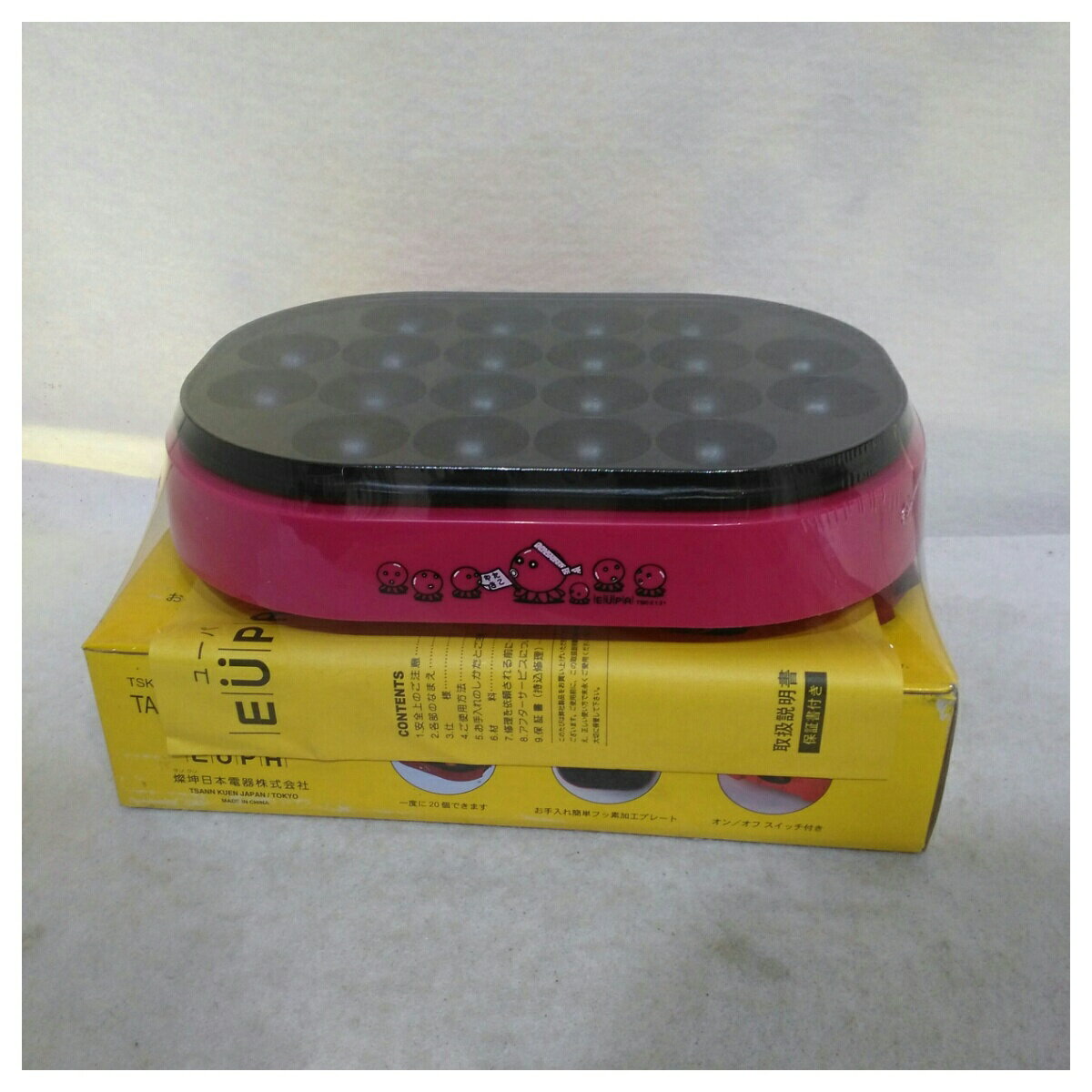 【未使用品】EUPA 電気たこ焼き器 20穴 TSK-2131 ピンク系