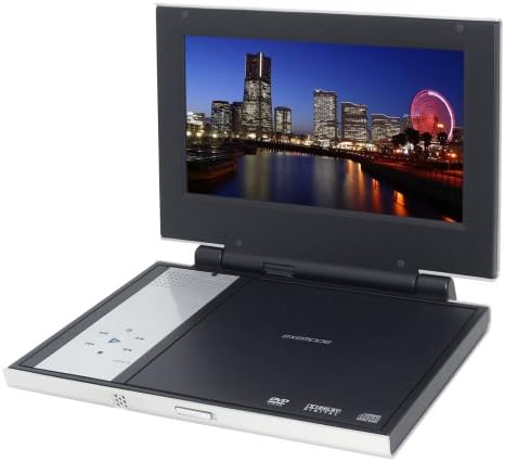 【未使用品】エグゼモード 9型ワイド液晶ポータブルDVDプレーヤー PD-920B シルバー系