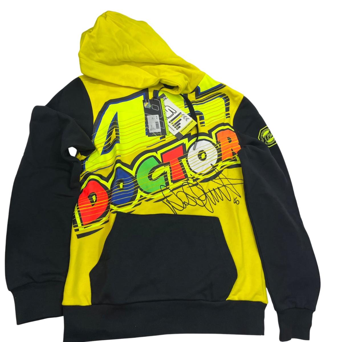 【未使用】ヴァレンティーノ ロッシ VR46　パーカー　フロントジップ　レディースXS　黄色　VALEYELLOW46【送料無料】メール便※代引き不可 VR46 ヴァレンティーノロッシ モンスターエナジー パーカー 蛍光